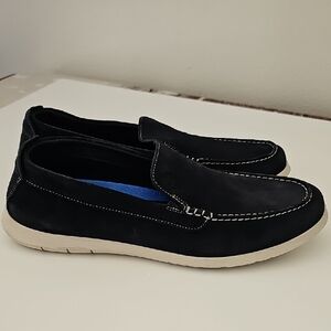 Clarks Navy‎  and Cream Loafers  Mens Size 10